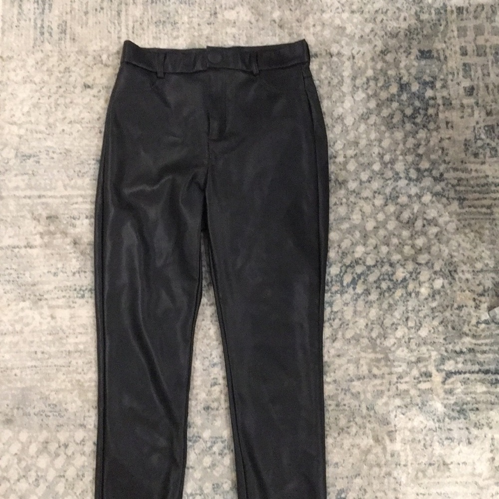 Zara Faux Leather Black Pants - Picture 7 of 8